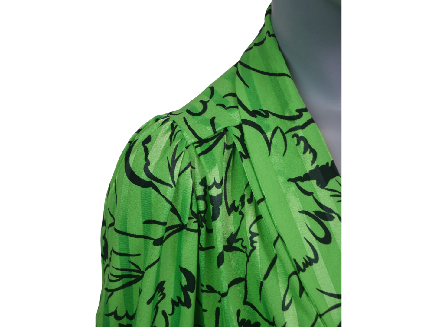 Vintage Lightweight Summer Blazer | Lime Green & Black | Medium