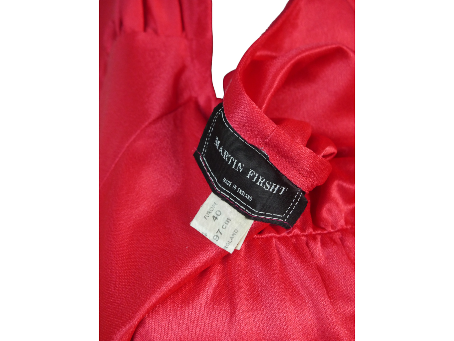 Vintage 70s Red Dress | Disco Sateen Finish | Large