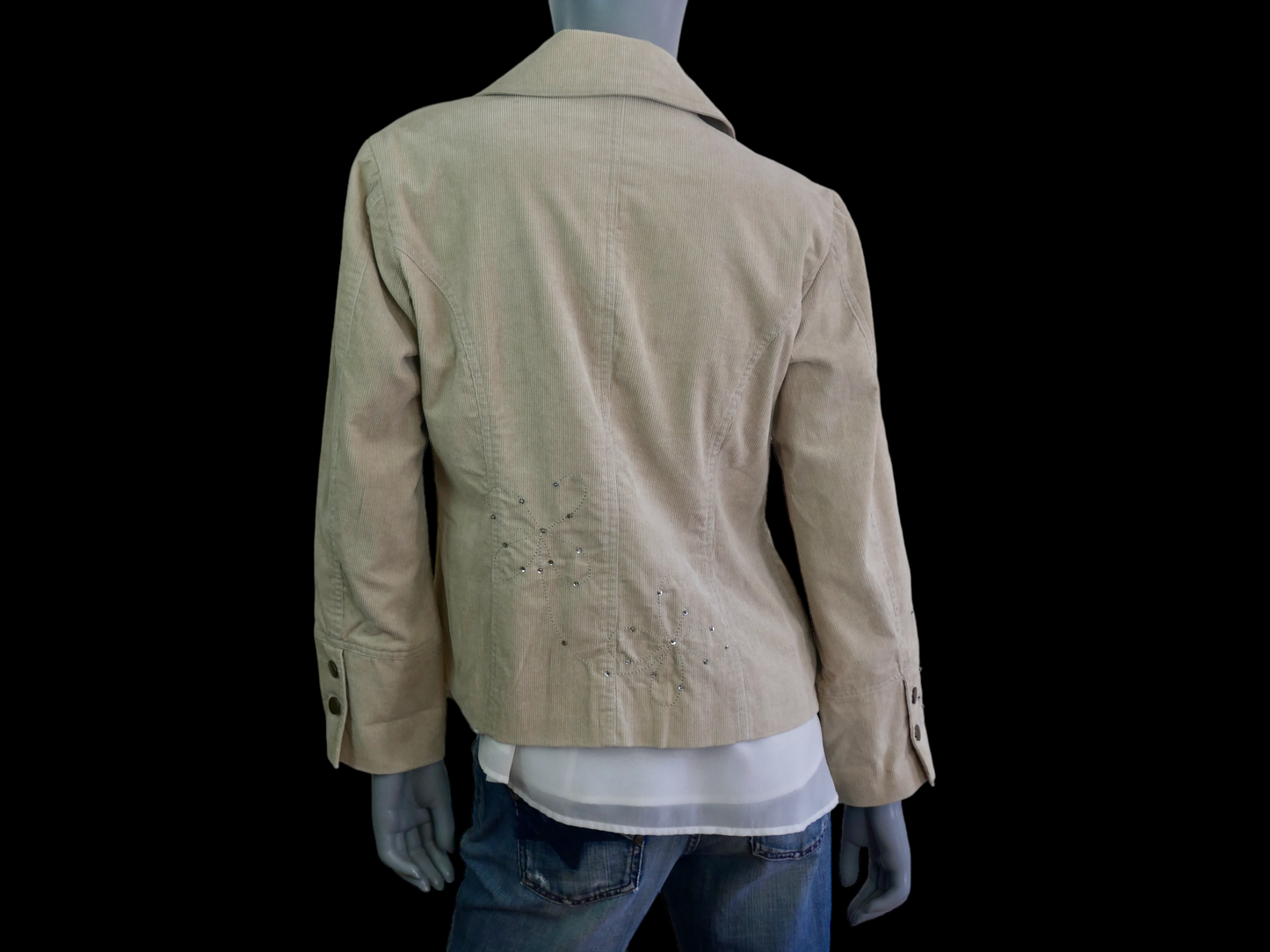 Women's 90s Vintage Corduroy Jacket | Beige | Medium