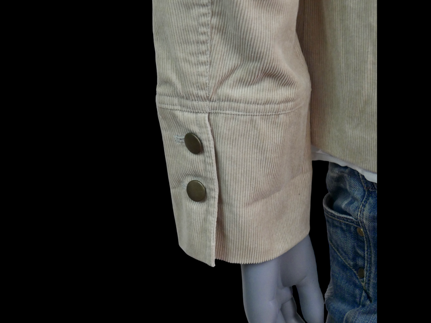 Women's 90s Vintage Corduroy Jacket | Beige | Medium