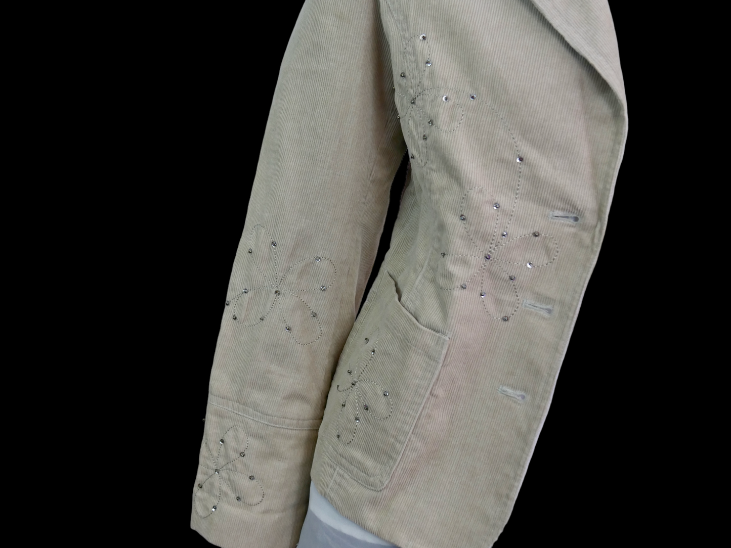 Women's 90s Vintage Corduroy Jacket | Beige | Medium
