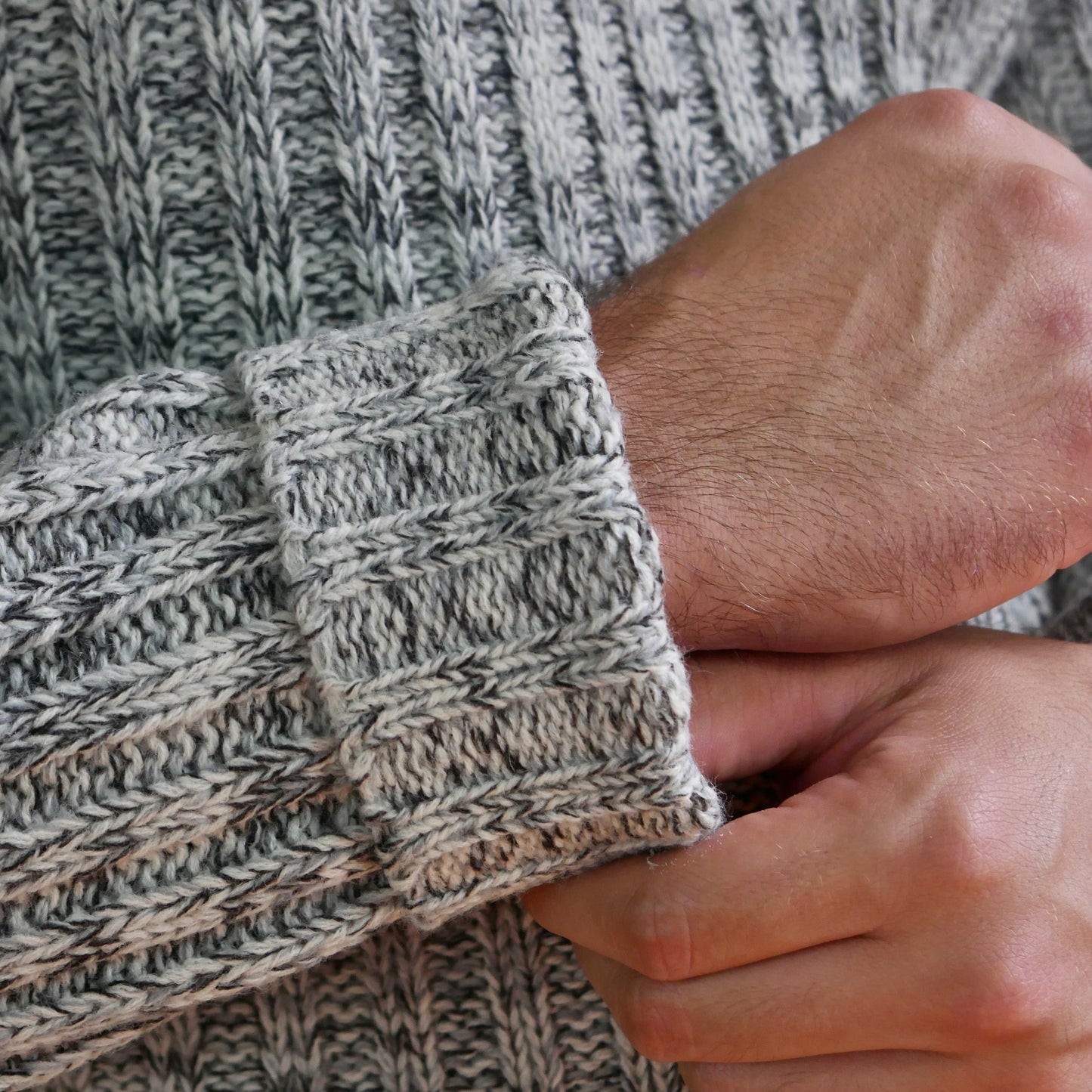Gray Turtleneck Sweater | 90s Vintage Menswear | Large