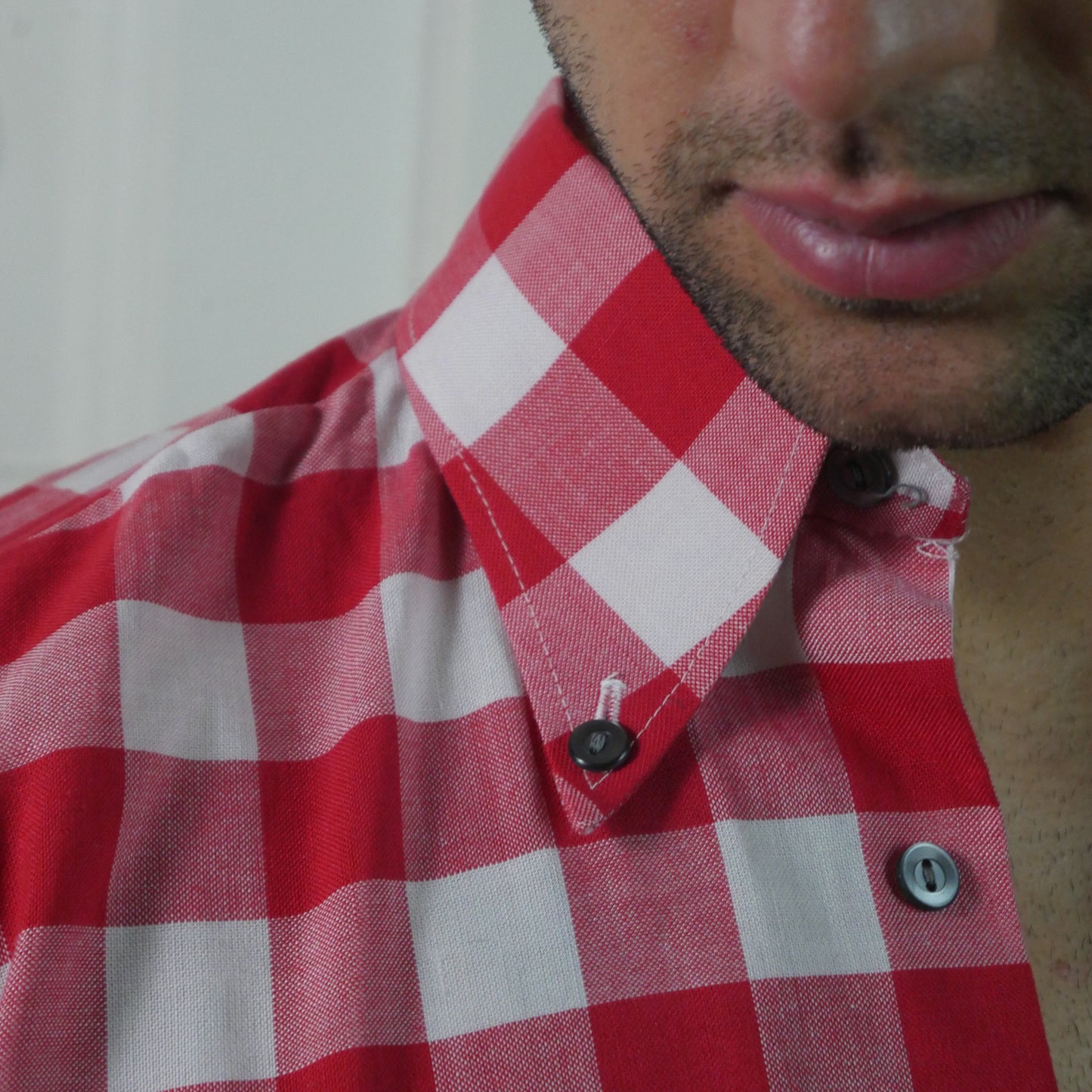Tablecloth Check Shirt | 90s Vintage Long Sleeve | Large