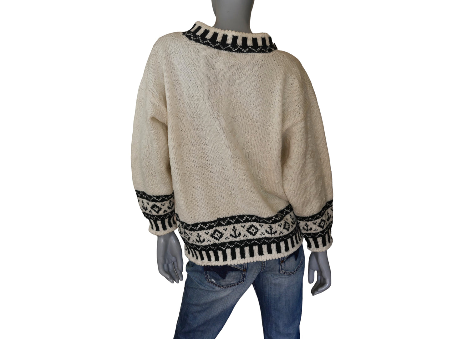 Wool Knit Nautical Sweater | 1990s Vintage | Large