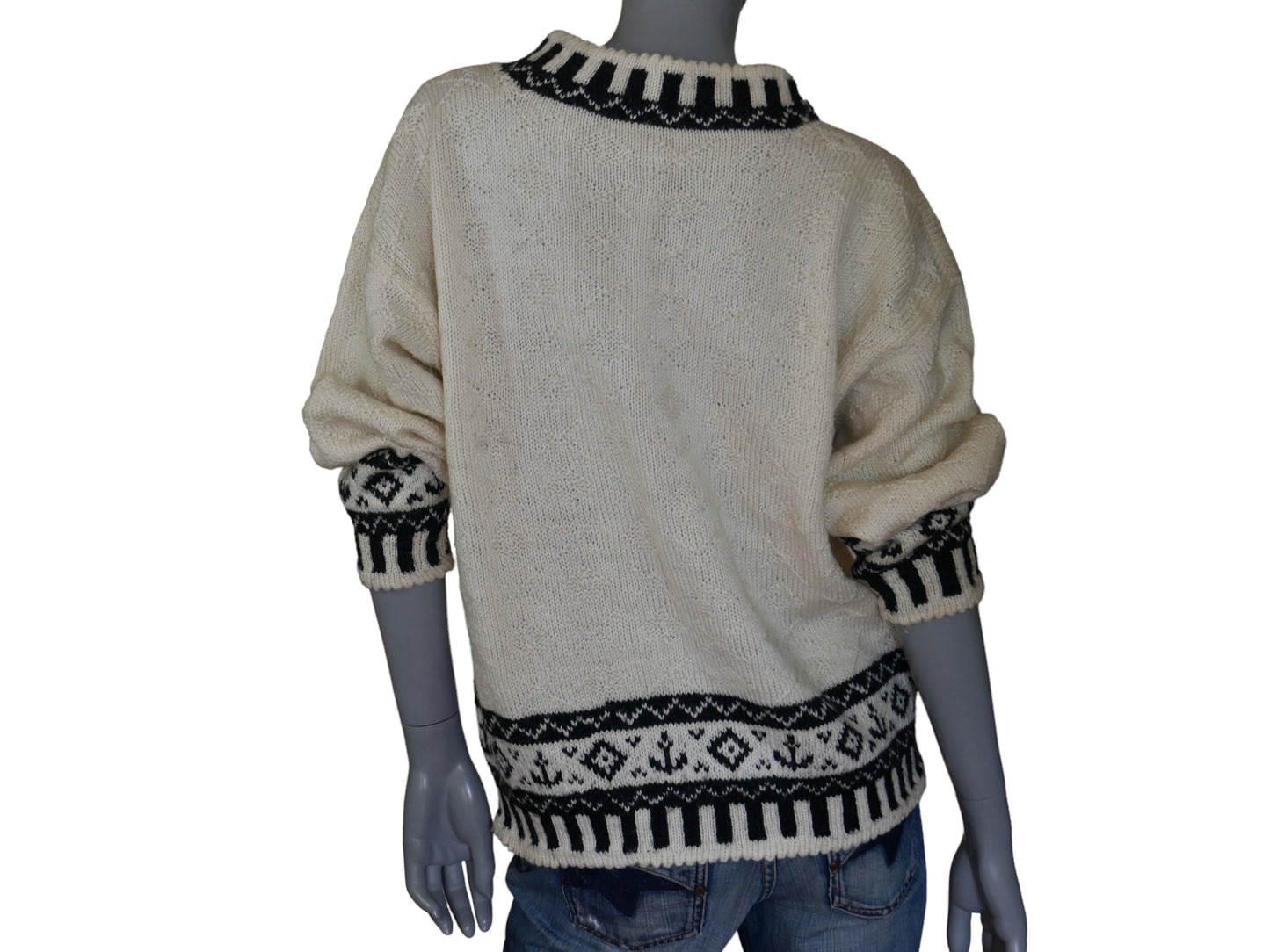 Wool Knit Nautical Sweater | 1990s Vintage | Large