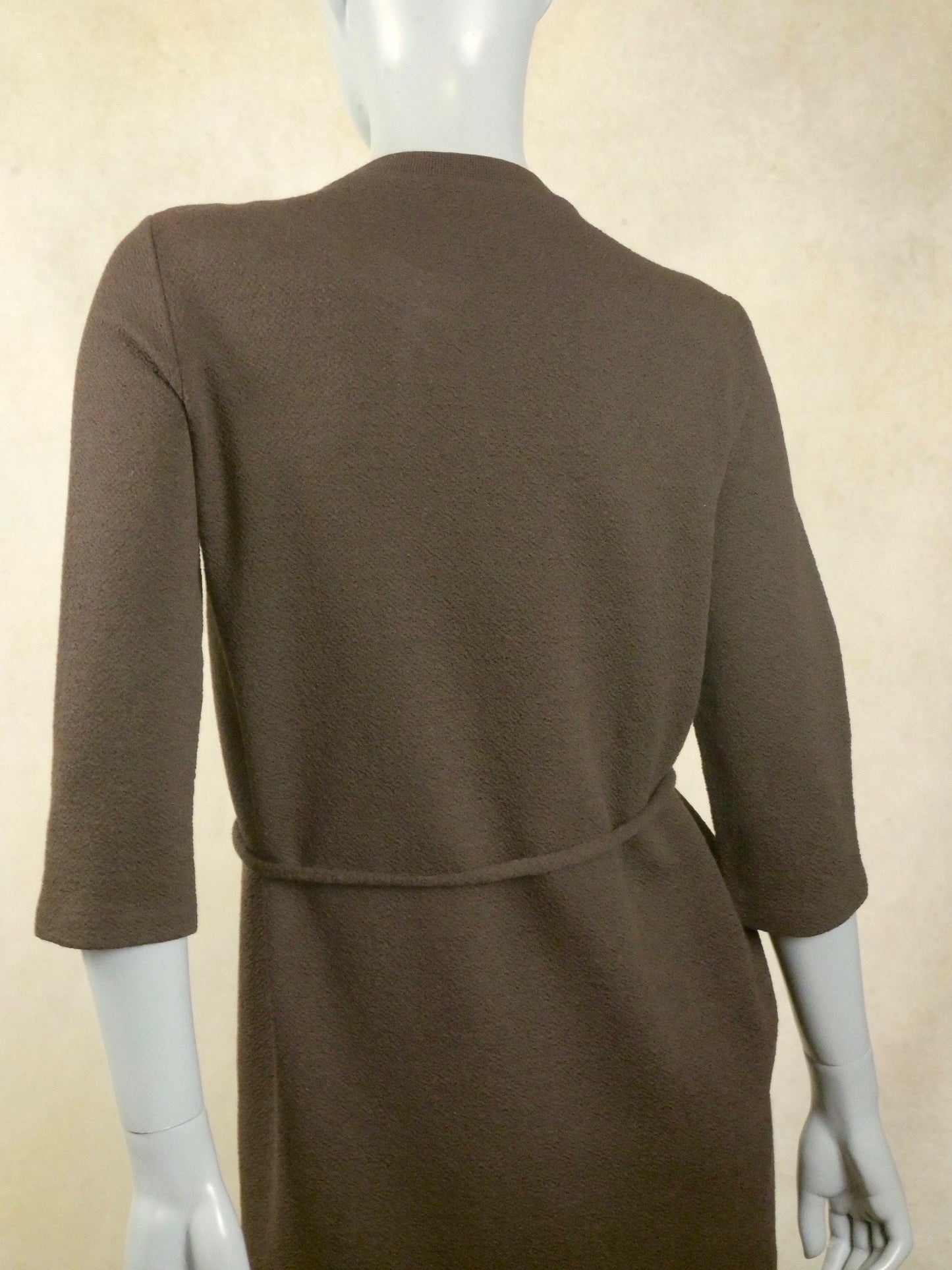 1960s Vintage Brown Dress Leo Gabor Vintage