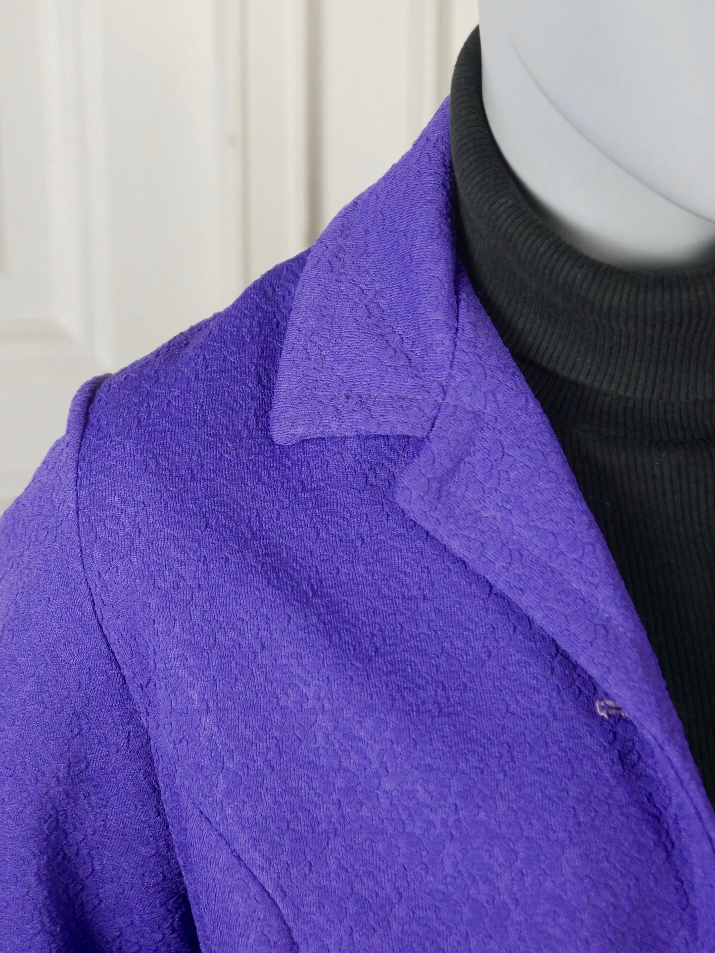 1960s Vintage Purple Blazer | Jackie Kennedy Style Jacket Leo Gabor Vintage