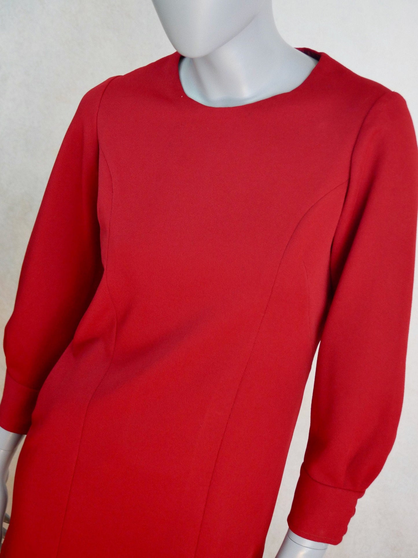 1960s Vintage Red Dress Leo Gabor Vintage