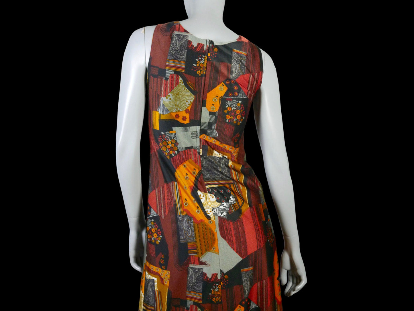 1970s Maxi | Vintage Long Sleeveless Dress Leo Gabor Vintage