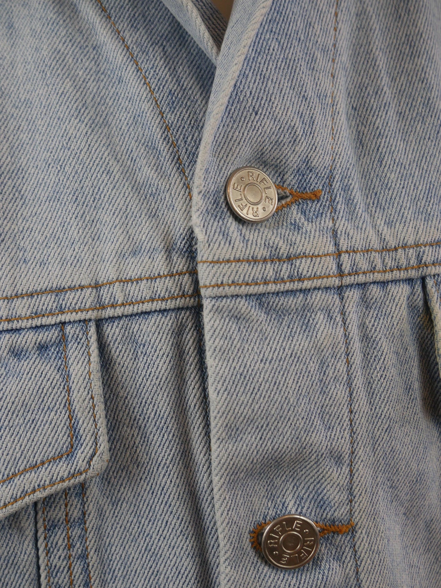 1980s Denim Vest | Vintage Cotton Blue Jeans Waistcoat | Extra Large Leo Gabor Vintage