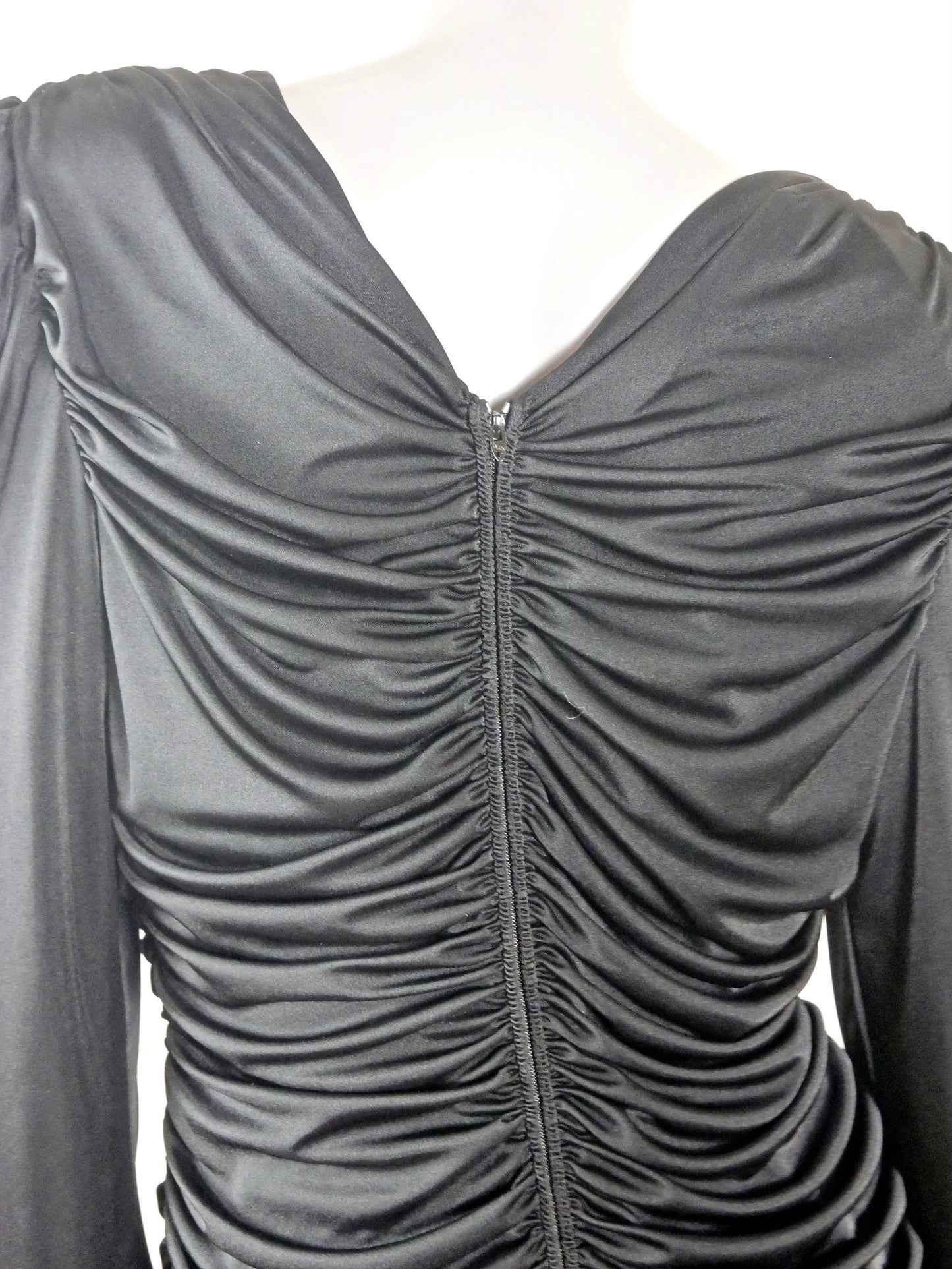 1980s Vintage Black Evening Dress Leo Gabor Vintage