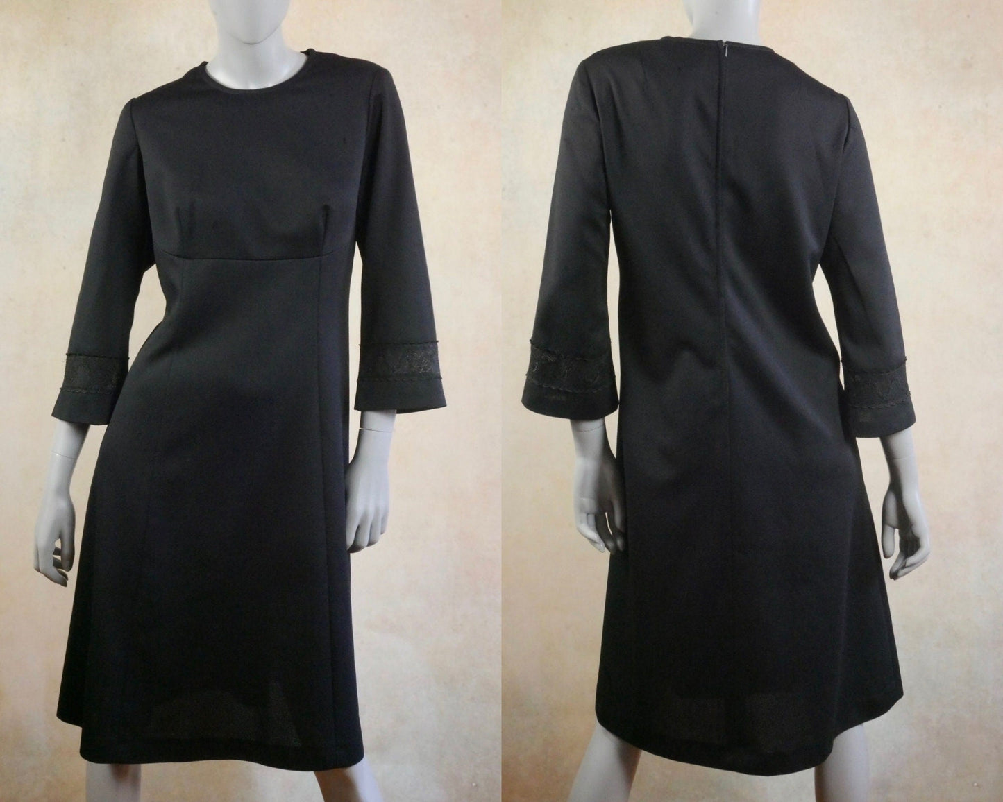 60s Vintage Black Dress Leo Gabor Vintage