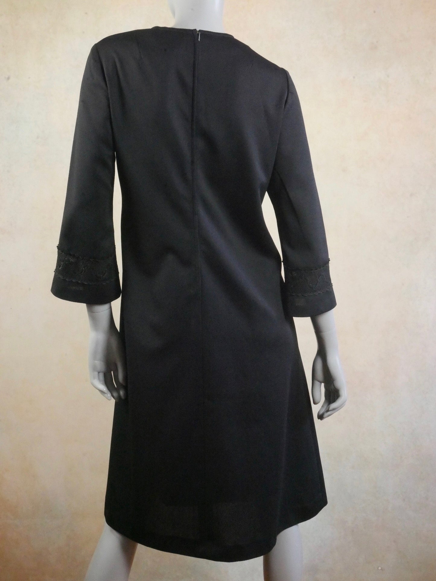 60s Vintage Black Dress Leo Gabor Vintage