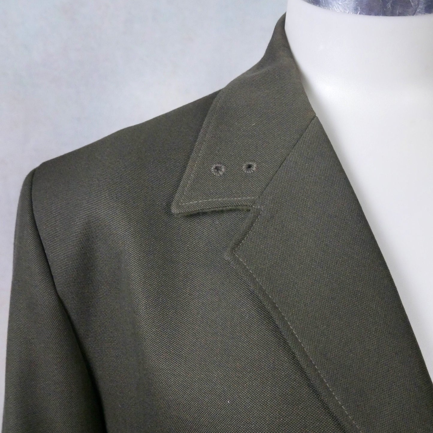 80s British Vintage Military Jacket | Olive Army Green | Extra Large Leo Gabor Vintage