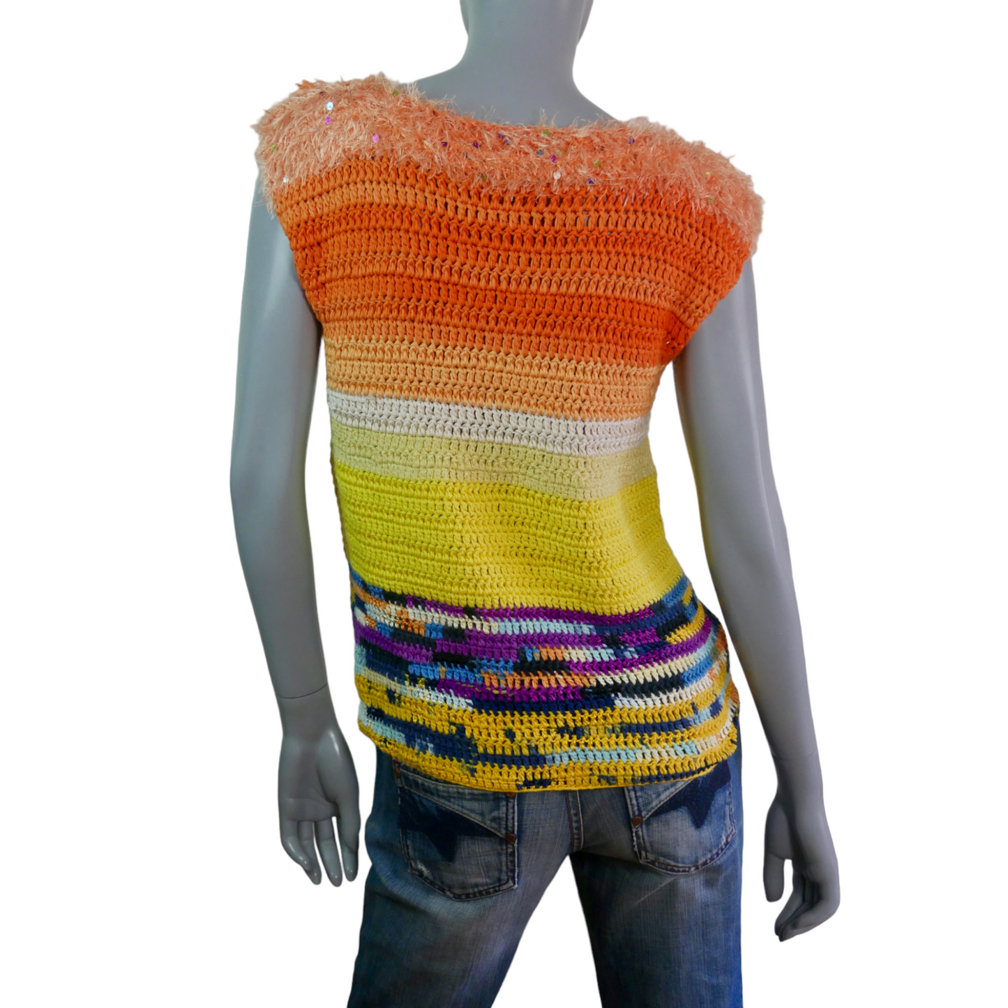 90s Vintage Knitwear | Sleeveless Tank Top Sweater Leo Gabor Vintage