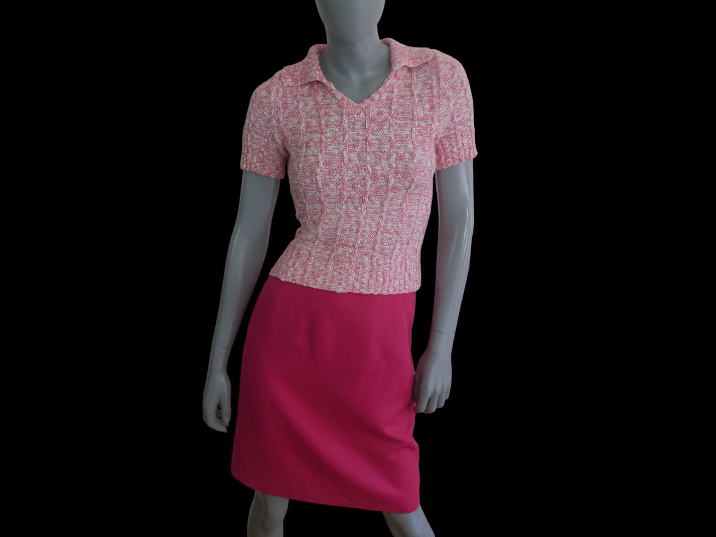 90s Vintage Pink Skirt | Medium Leo Gabor Vintage