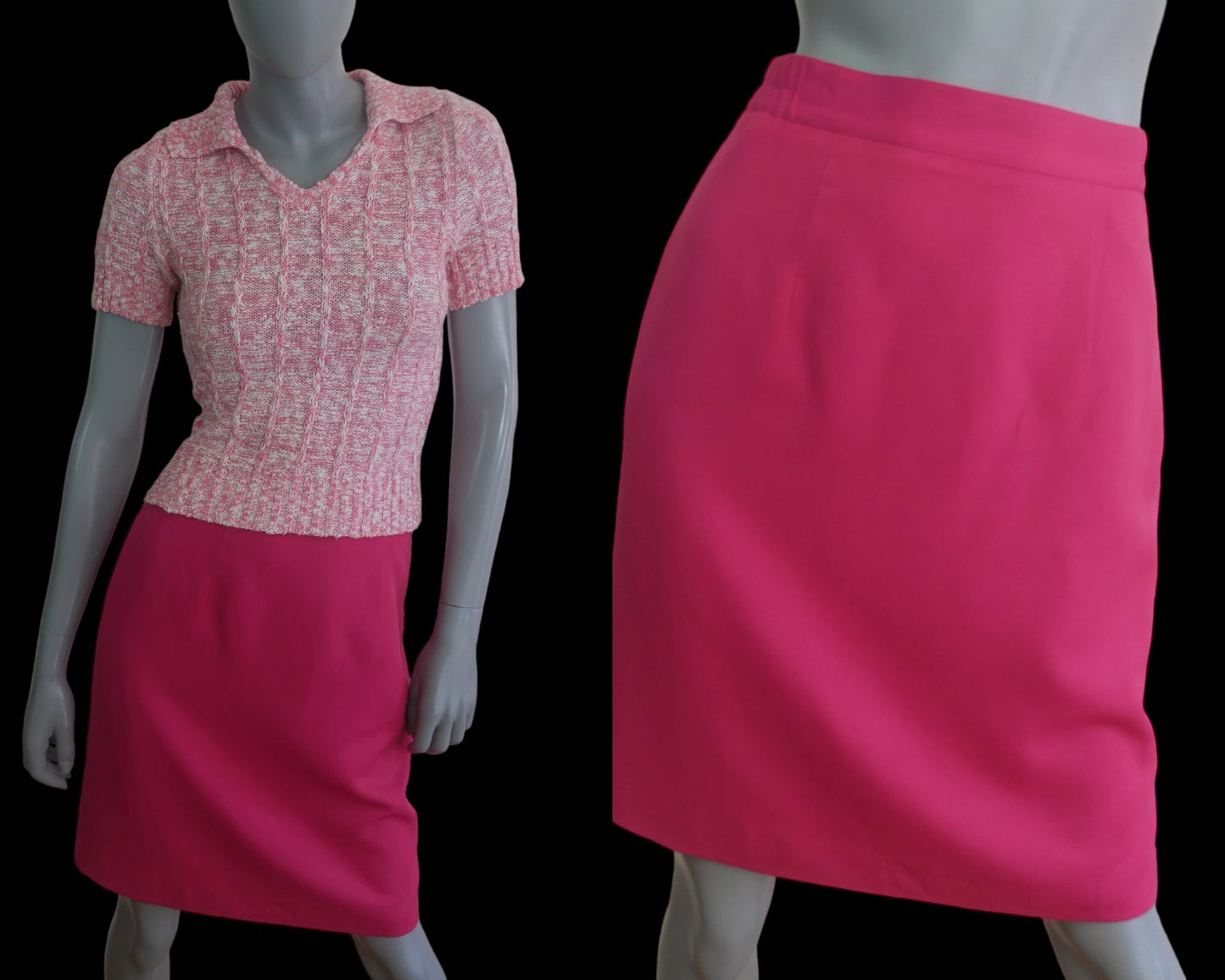 90s Vintage Pink Skirt | Medium Leo Gabor Vintage