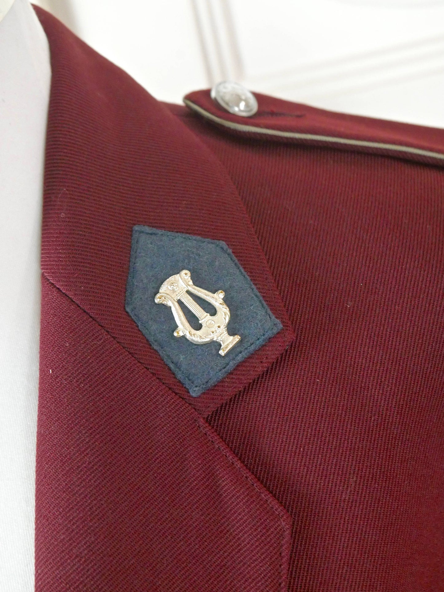 Vintage Band Officer Uniform Jacket | Burgundy Music Department Officer Blazer | Medium Leo Gabor Vintage