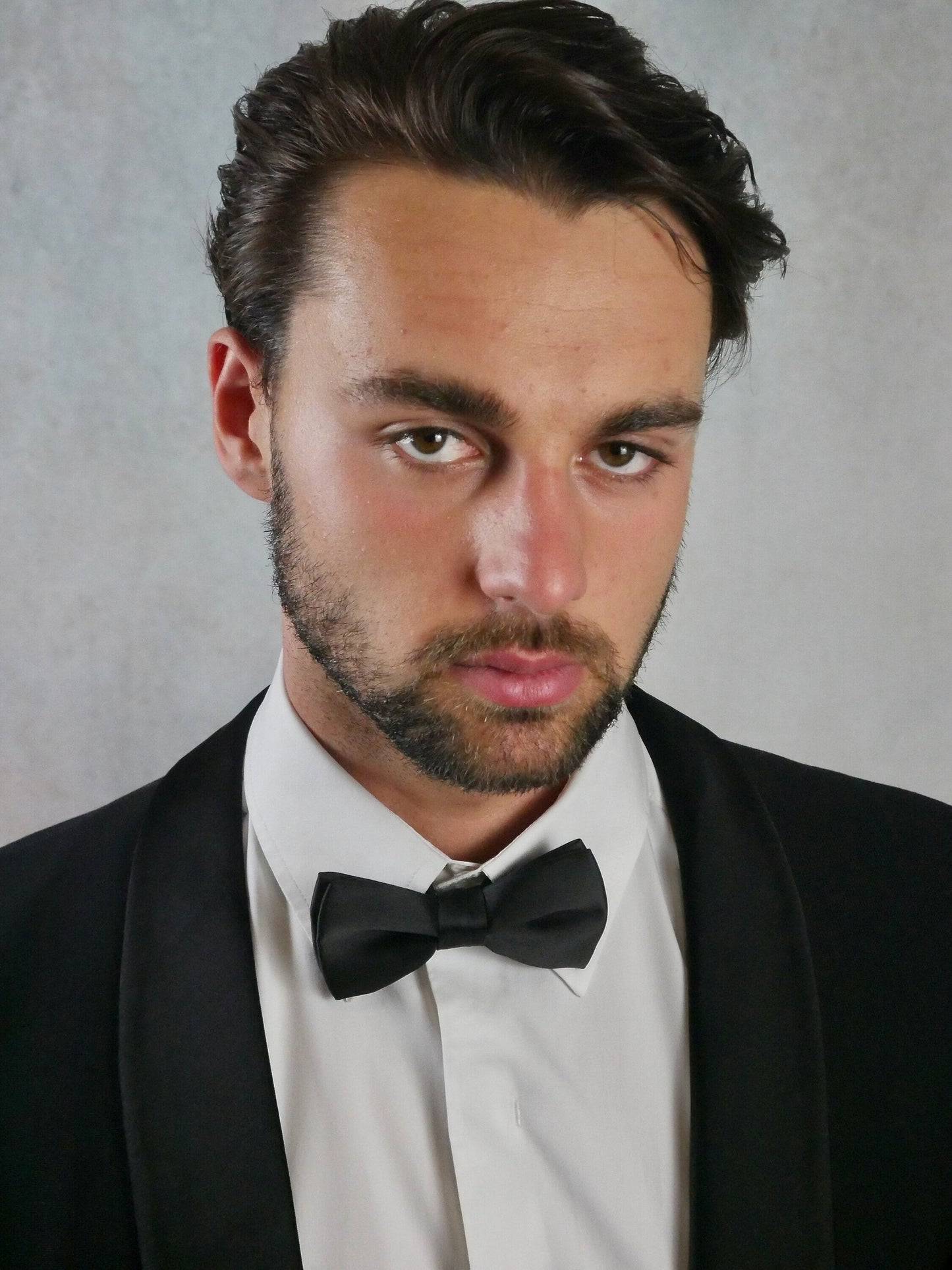 Vintage Black Tuxedo Jacket | 1990s European Dinner / Smoking Blazer | Medium Leo Gabor Vintage