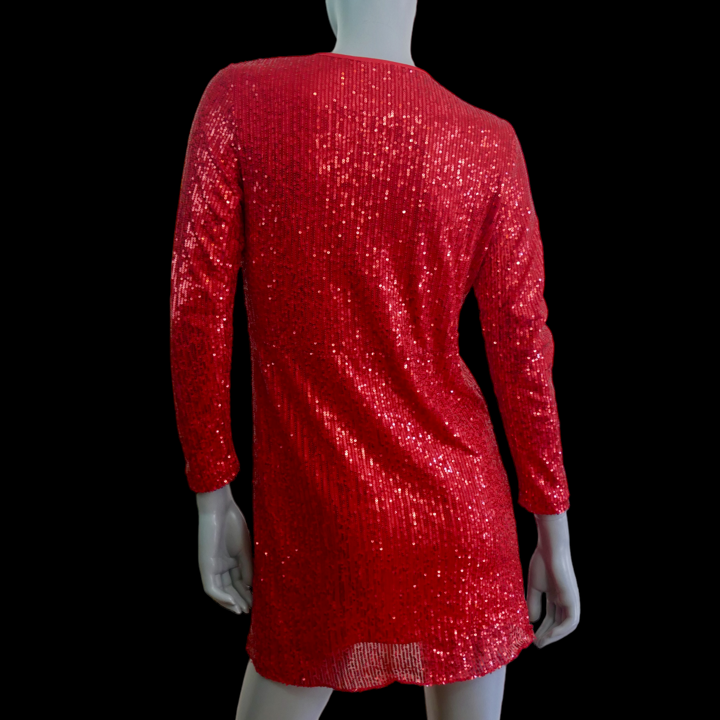 Vintage Red Sequin Mini Dress Leo Gabor Vintage