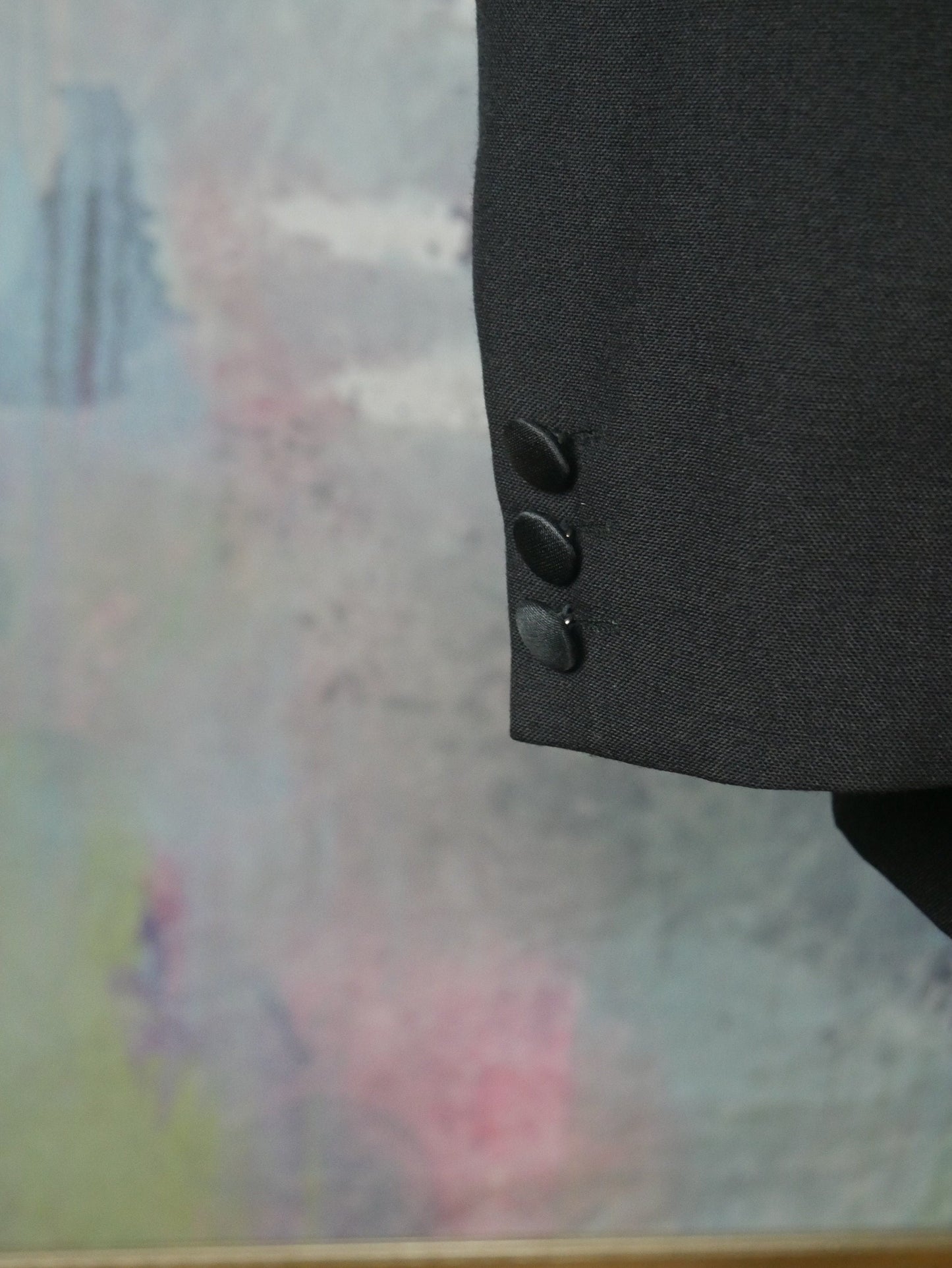 Vintage Tuxedo Jacket | European Lightweight High-Quality Wool-Blend Smoking | Large Leo Gabor Vintage