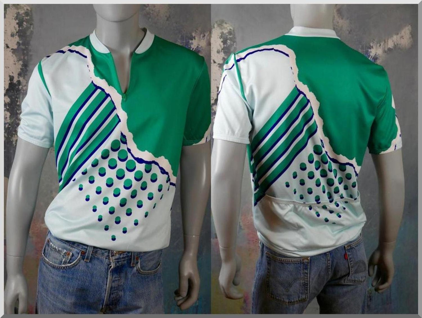 1990s Italian Cycling Shirt | Vintage Bike Racing Sport Jersey | Large