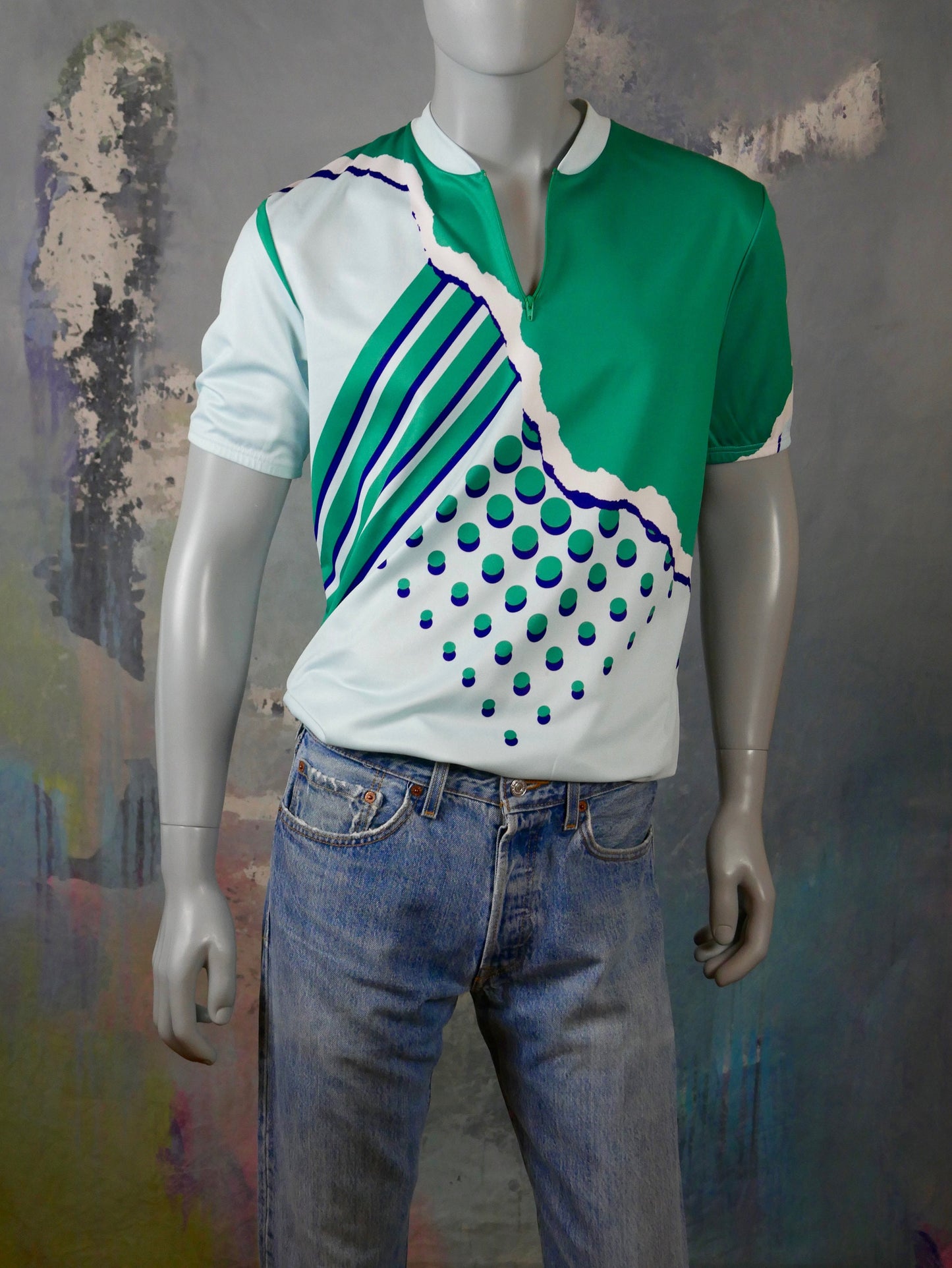 1990s Italian Cycling Shirt | Vintage Bike Racing Sport Jersey | Large