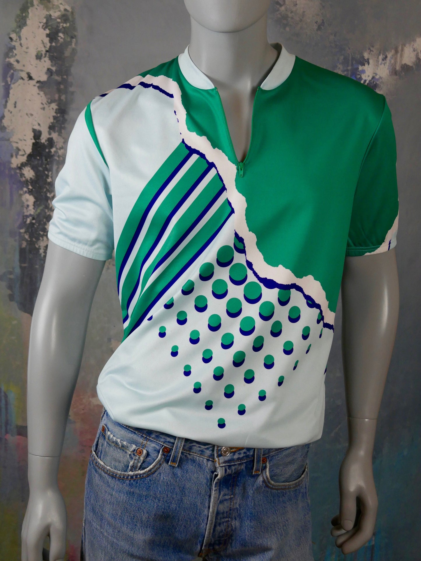 1990s Italian Cycling Shirt | Vintage Bike Racing Sport Jersey | Large