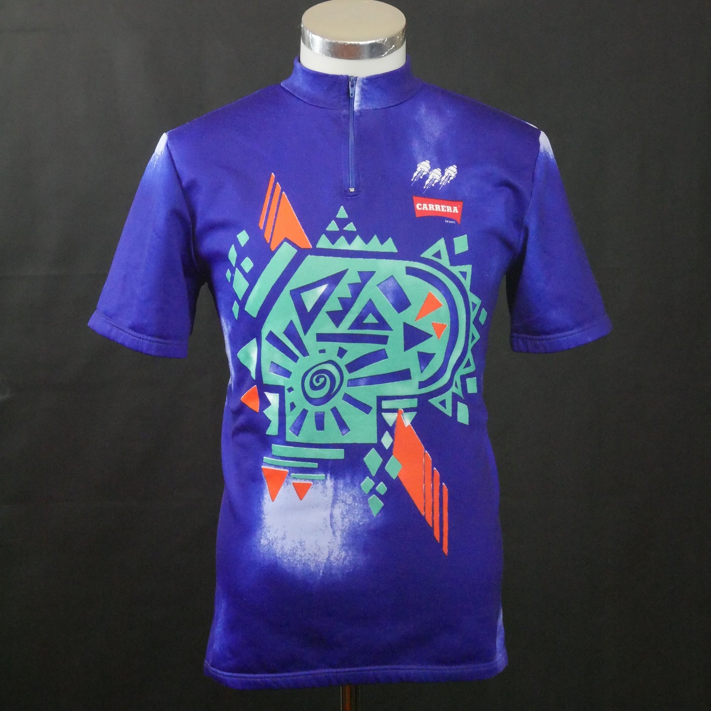 1990s Cycling Jersey | European Vintage Short Sleeve Biking Shirt | Medium