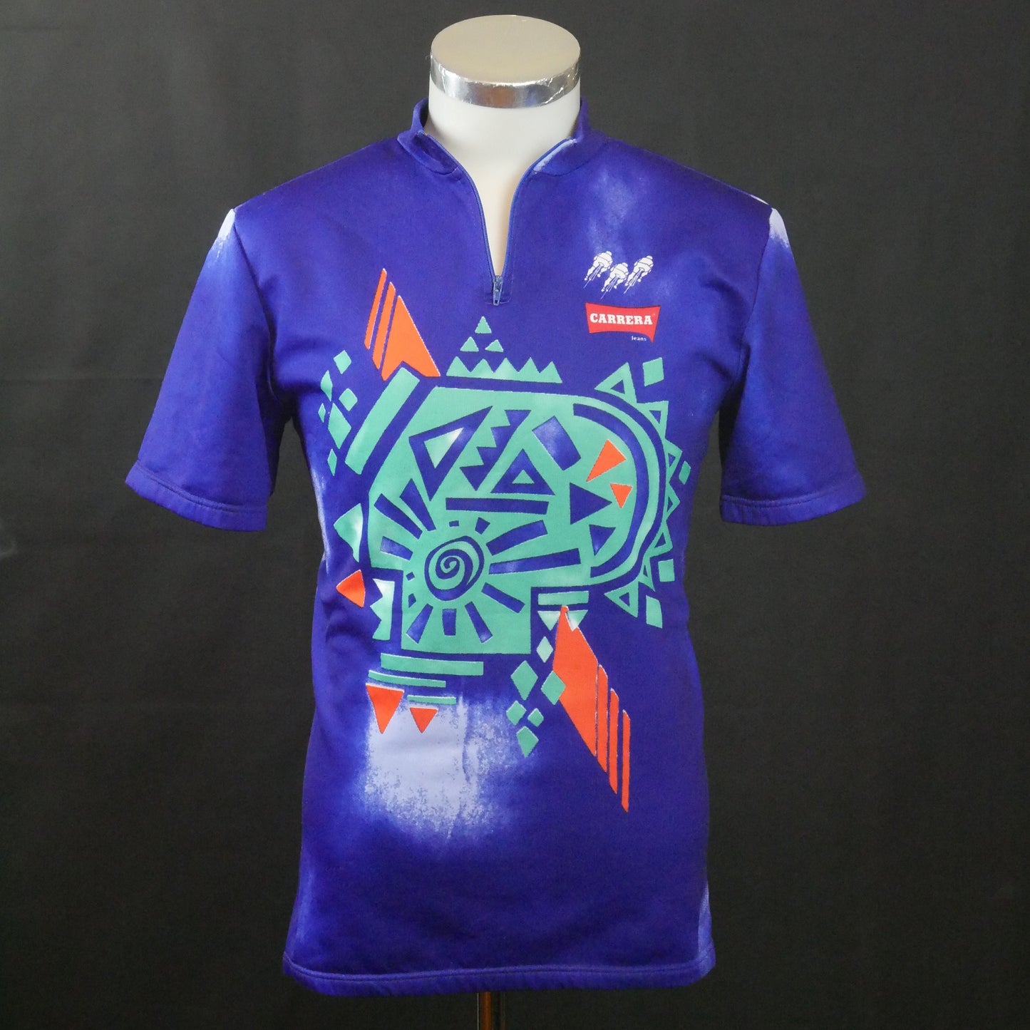 1990s Cycling Jersey | European Vintage Short Sleeve Biking Shirt | Medium