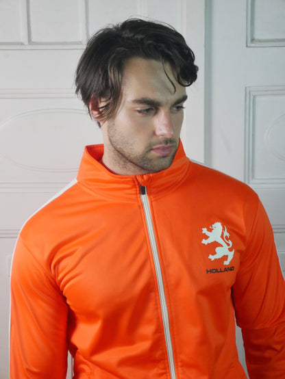 Y2K Track Jacket | Dutch Orange Sportswear | Medium