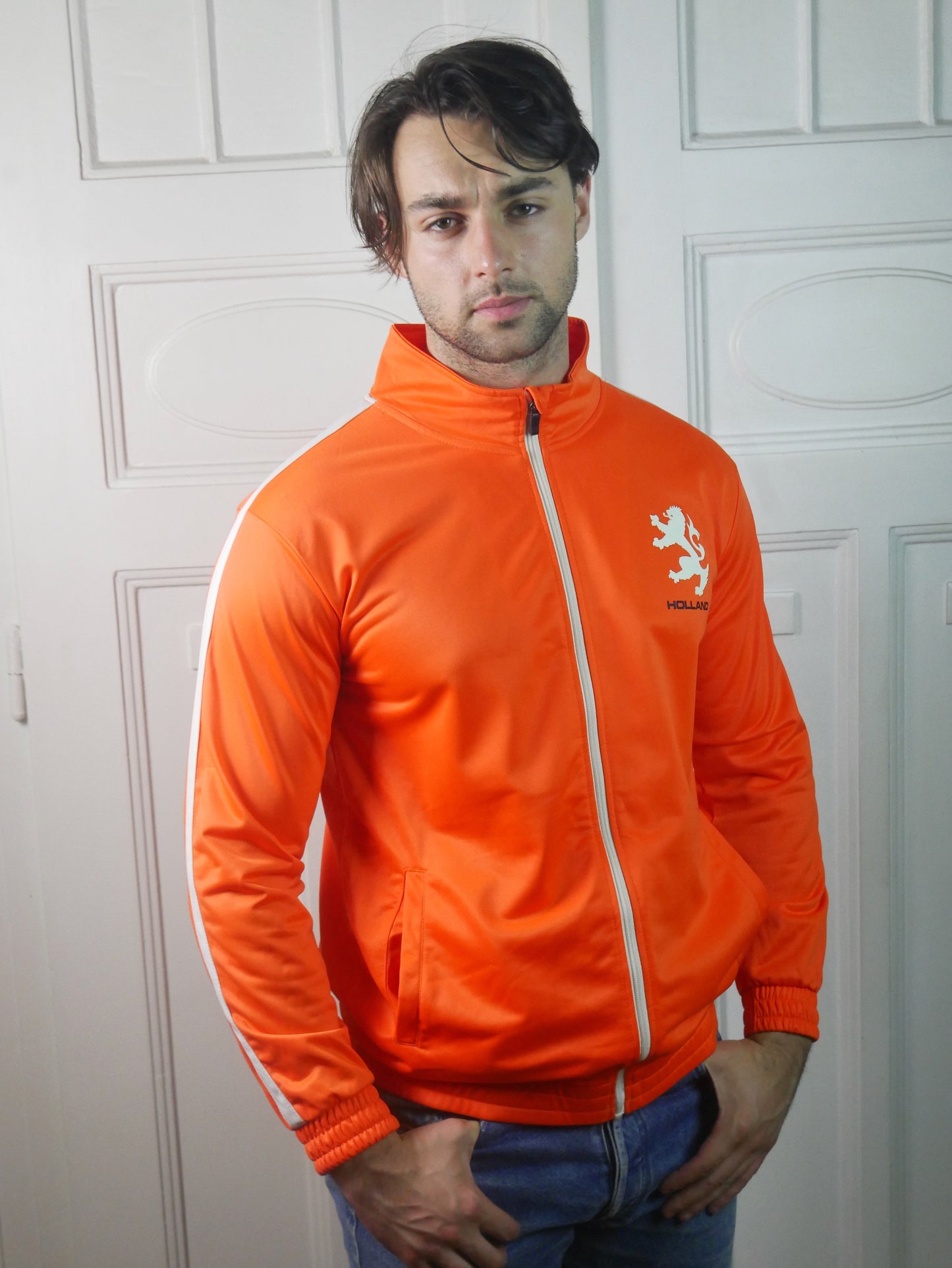 Y2K Track Jacket | Dutch Orange Sportswear | Medium