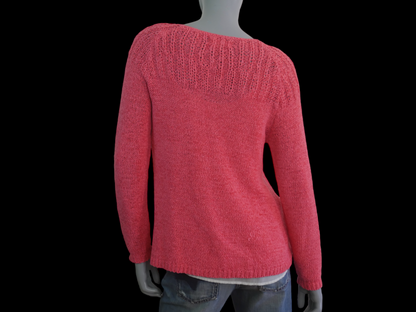 Vintage Pink Cardigan | 90s Sweater | Large