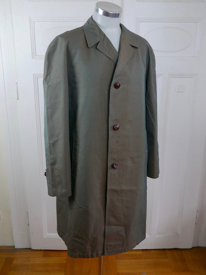1960s Vintage Men's Trench Coat | Swedish Classic Lightweight Overcoat | Size 46 US Leo Gabor Vintage