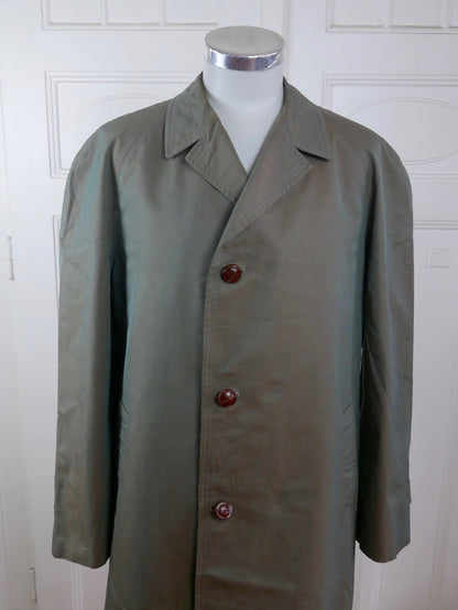 1960s Vintage Men's Trench Coat | Swedish Classic Lightweight Overcoat | Size 46 US Leo Gabor Vintage