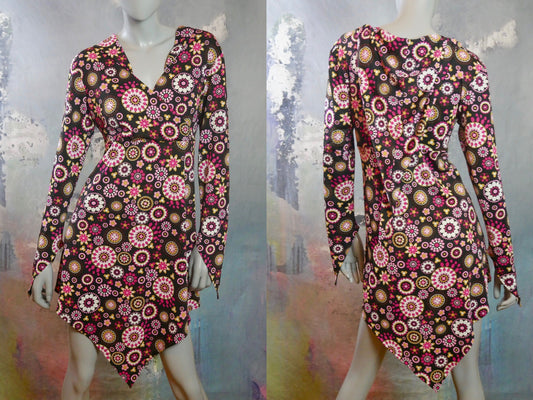 1970s Groovy Pink Dress | European Vintage Asymmetric Leo Gabor Vintage