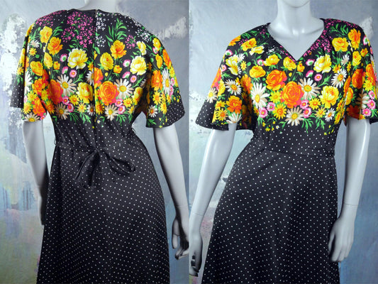 1970s Vintage Boho Long Summer Dress Leo Gabor Vintage