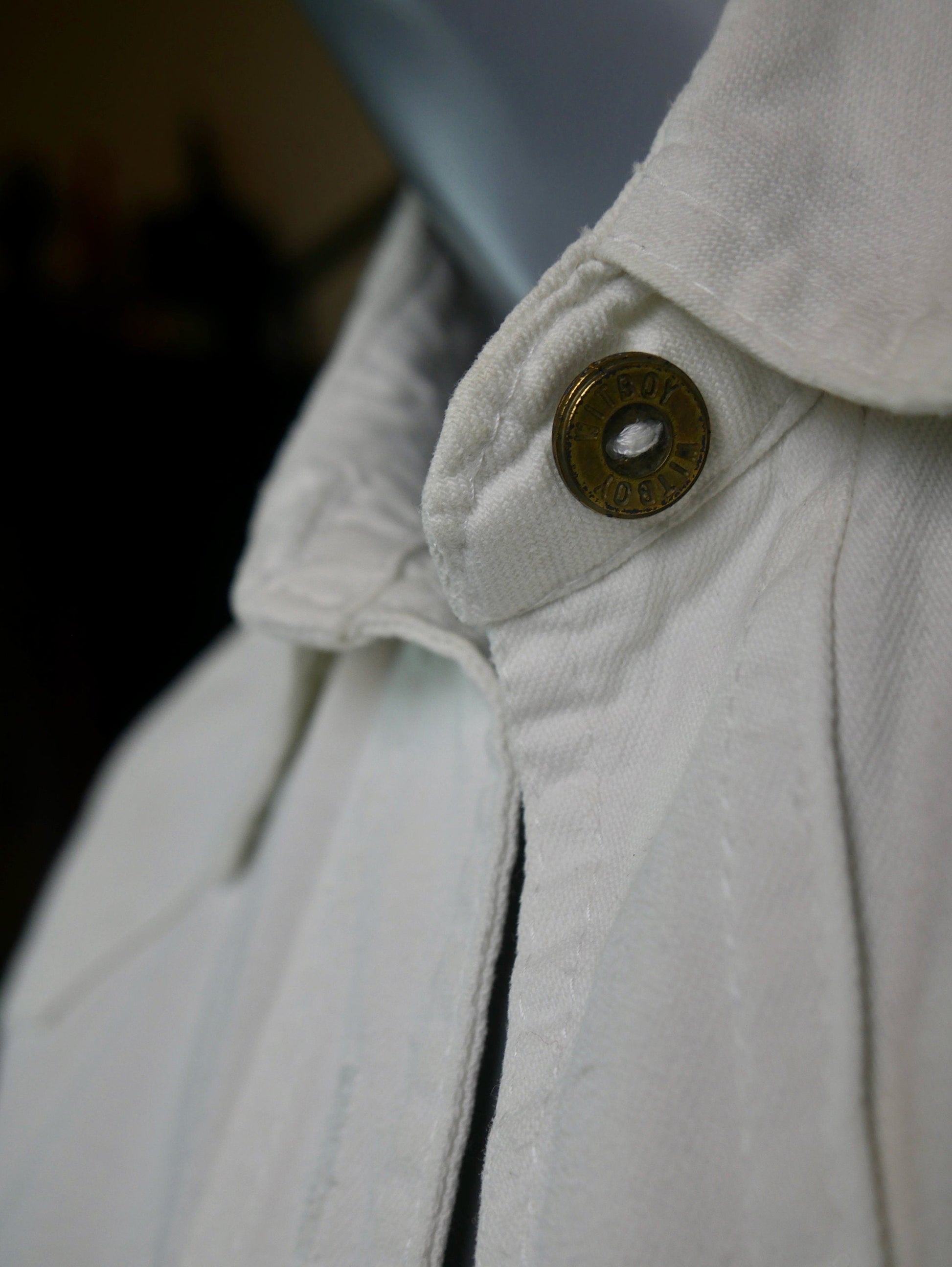 Vintage White Denim Sleeveless Top | Y2K Shirt Vest Blouse | Medium Leo Gabor Vintage