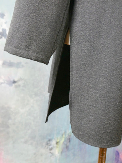 1990s Vintage Long Gray Blazer, Lightweight Jacket | 14/16 US, 18/22 UK