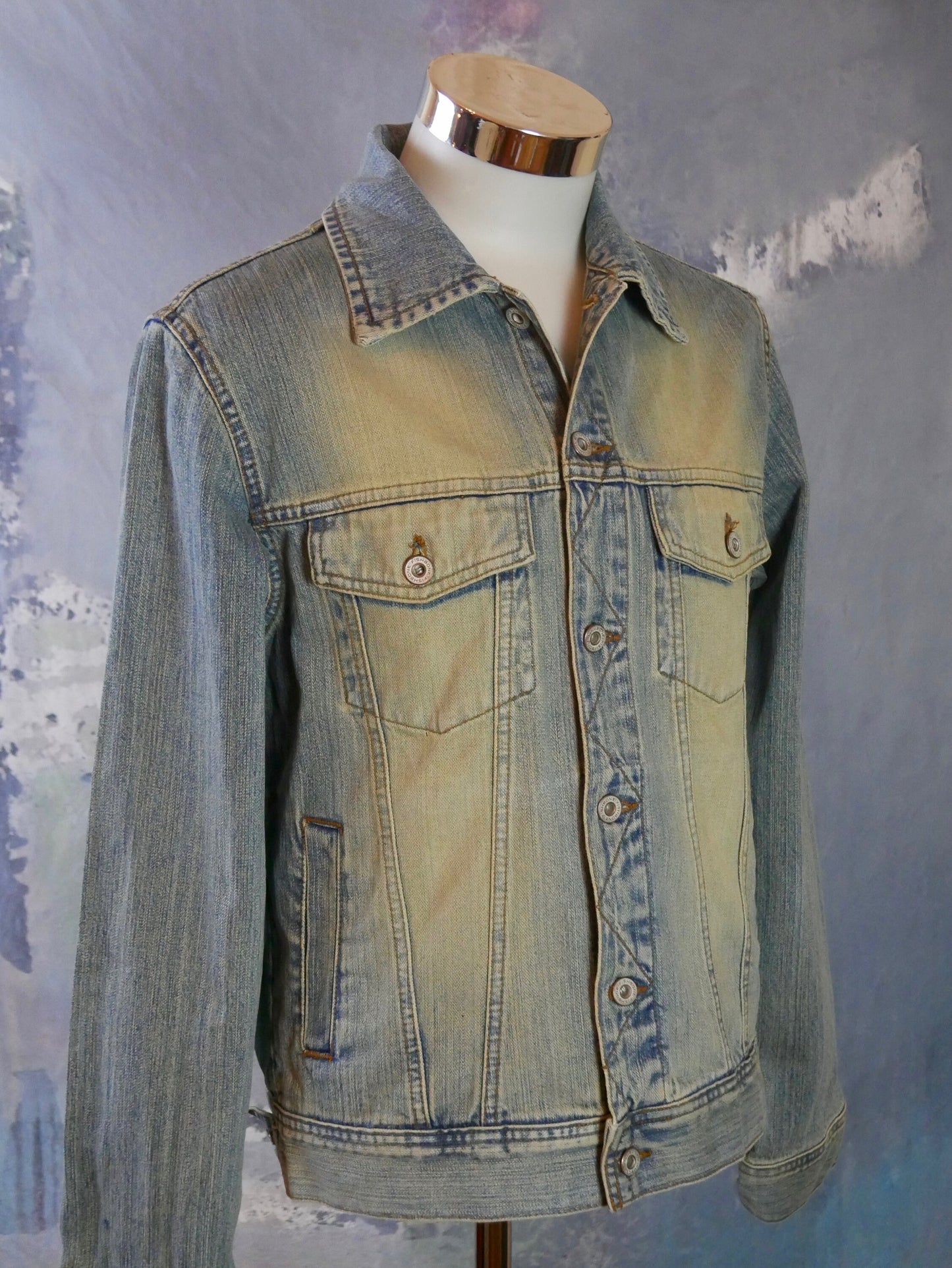 1990s Denim Jacket | European Vintage Blue Jeans Jacket | Medium