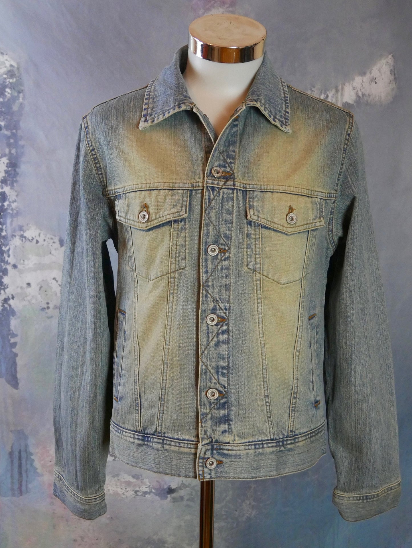 1990s Denim Jacket | European Vintage Blue Jeans Jacket | Medium