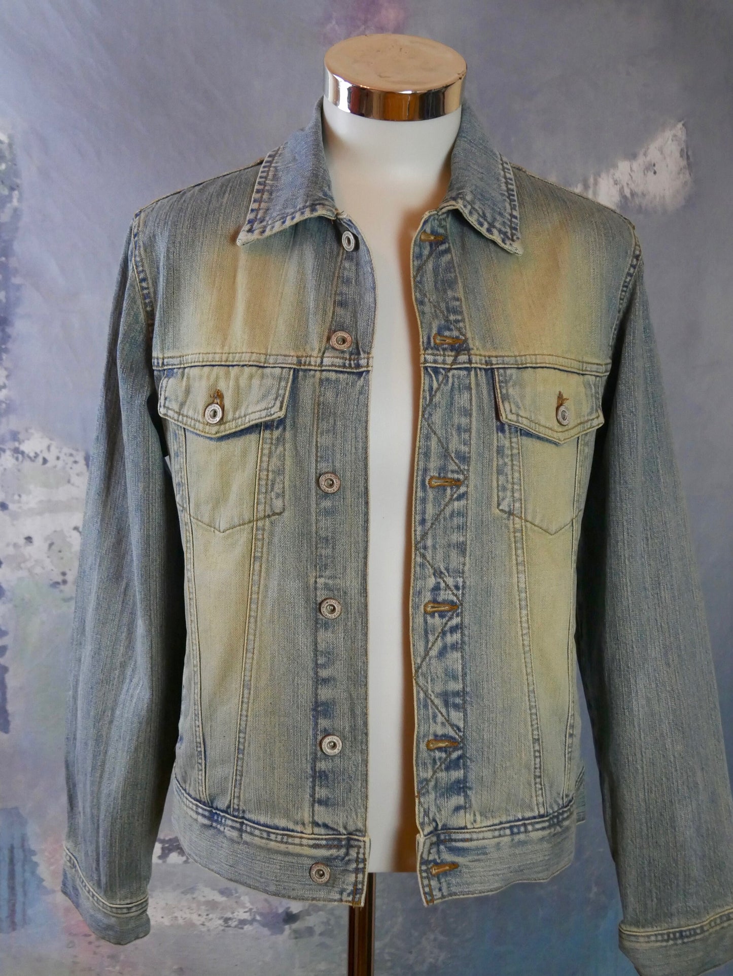 1990s Denim Jacket | European Vintage Blue Jeans Jacket | Medium