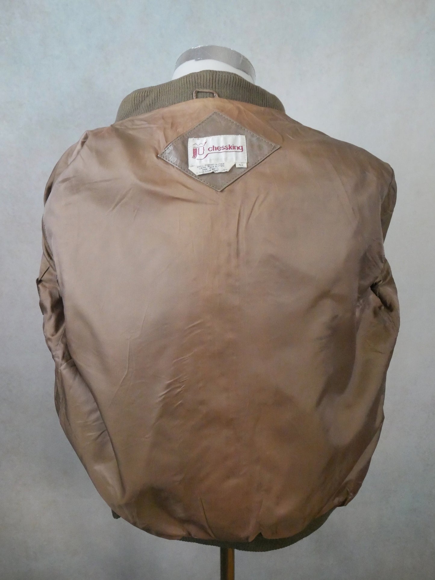 1980s Brown Leather Jacket | Vintage Chess King | Medium