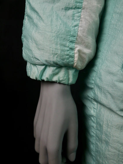 1980s Ski Suit | Mint Green and Cream Vintage One Piece Snow Suit | Small